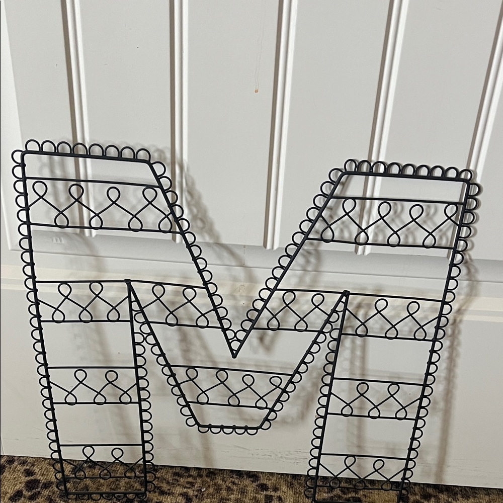 Pottery barn teen 
Letter M 
Hang/put notes/cards on
Metal